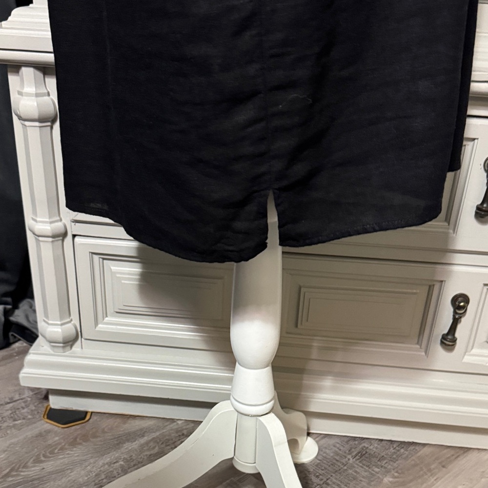 Elegant Calvin Klein Black Shirt Dress Size 12 - Picture 6 of 11